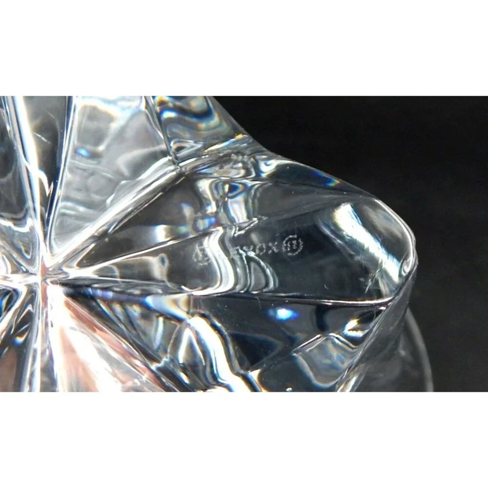 Lenox Ovations Oasis 8 Inch Lead Crystal Vase Glass Footed Blown